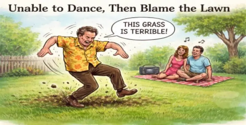 Unable to Dance, Then Blame the Lawn