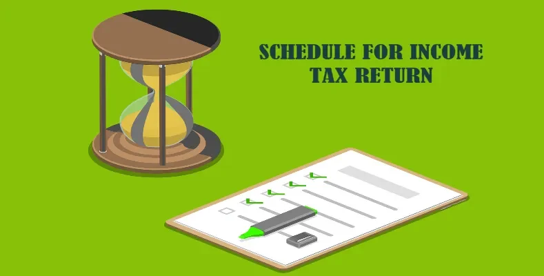 Schedule for Income Tax Return