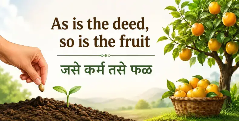 As is the deed, so is the fruit