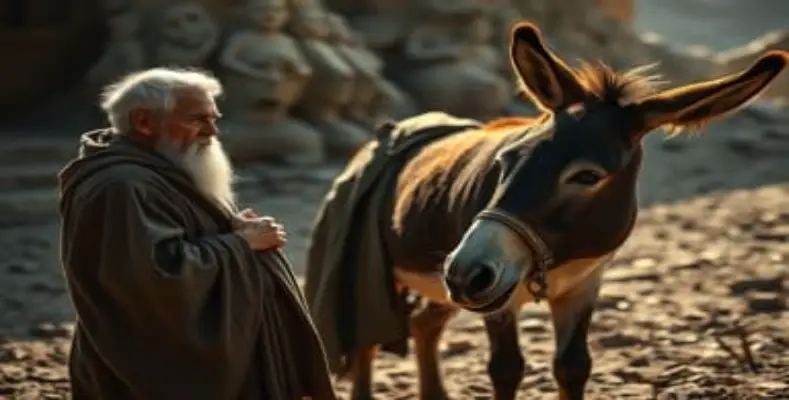 God denied, hold the feet of donkey