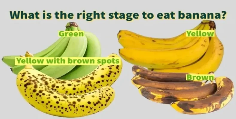 What is the right stage to eat banana?