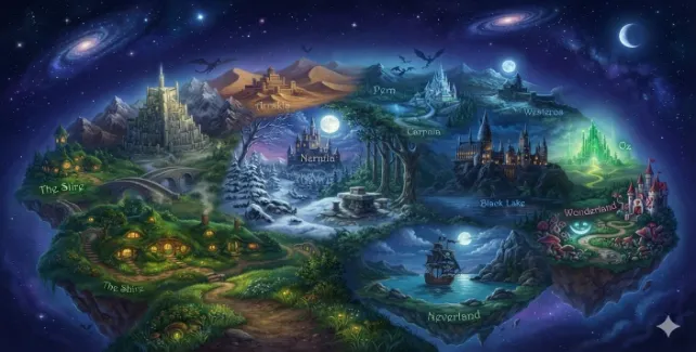 7 Fictional Worlds from Books
